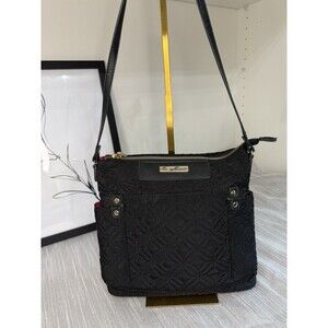 ADRIENNE VITTADINI QUILTED Black Crossbody Bag Pack Sack Purse